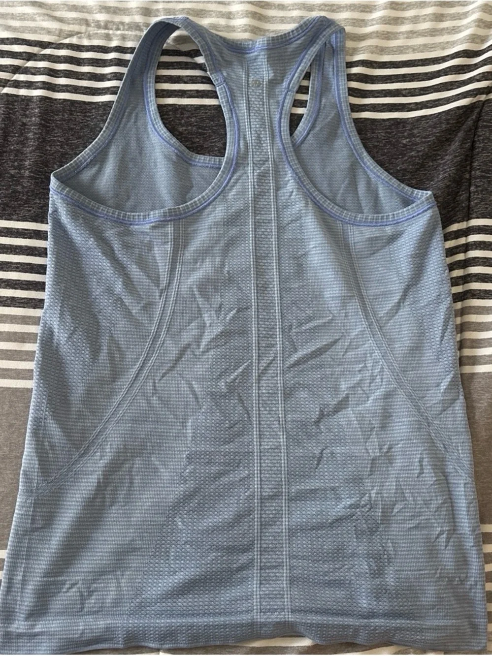 lululemon athletica Light Blue Racerback Seamless Tank